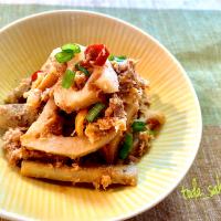 レンコンとごぼうの梅ツナきんぴら