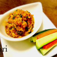 おさかなミンチで肉味噌ディップ