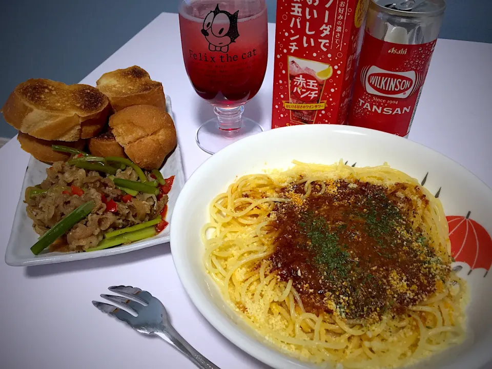 今宵は、香味野菜のミートソースパスタとか🍝|Kojiさん