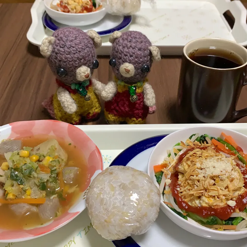 晩ご飯は蕗味噌おにぎり(*´꒳`*)|chagashiさん