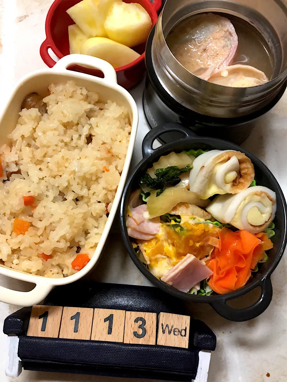 Snapdishの料理写真:ロールキャベツとピラフのお弁当☆11/13#中学男子弁当|yu-co☆さん