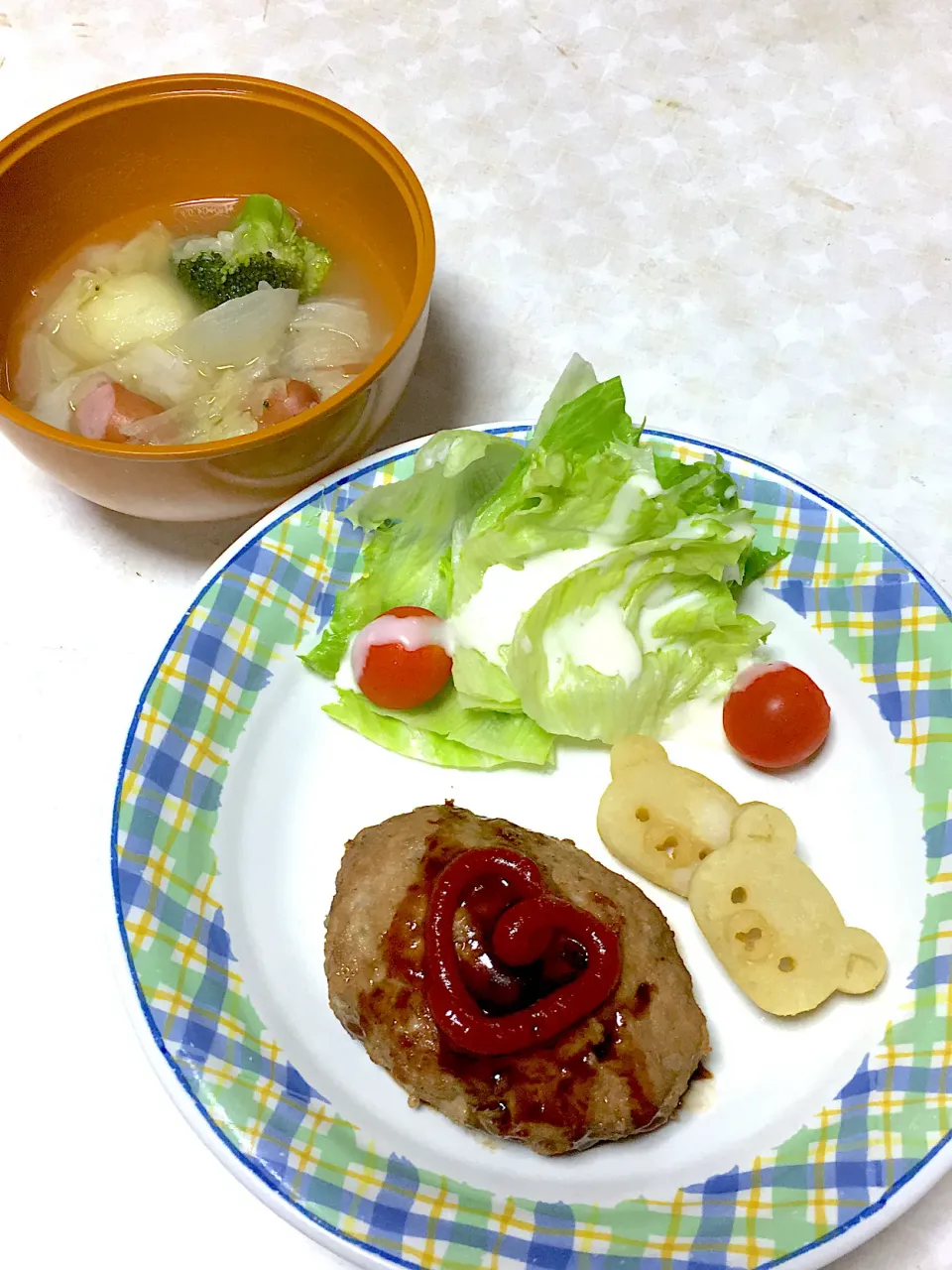 Snapdishの料理写真:ハンバーグとポトフ|aさん