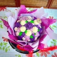 Flower bouquet pudding from my kitchen 💜💜💜|ynckitchenさん