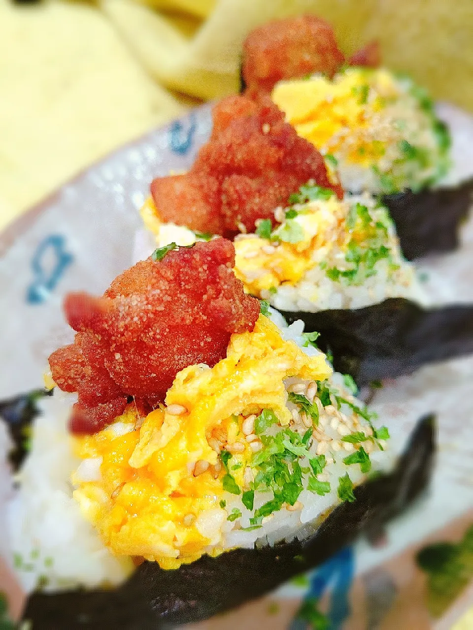 唐揚げ玉子のおにぎり～♪♪🍙💓|砂糖味屋キッチンさん