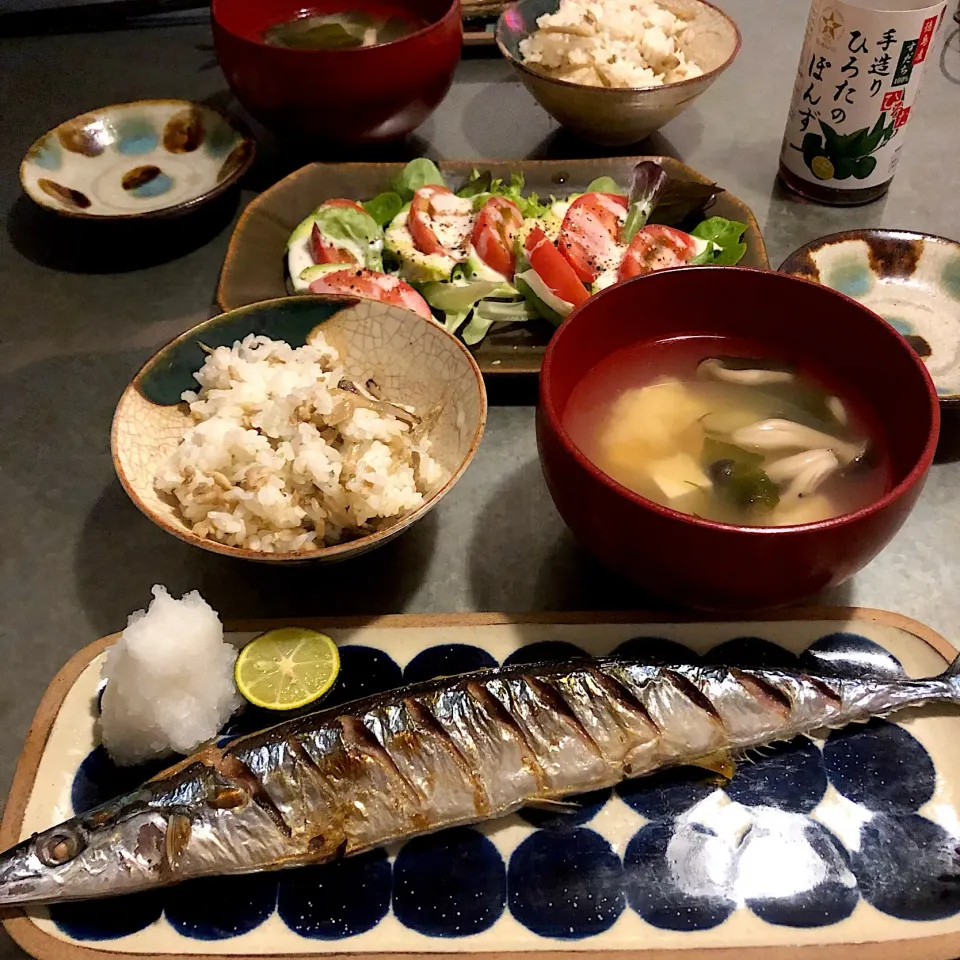 Snapdishの料理写真:秋刀魚定食|nao子さん