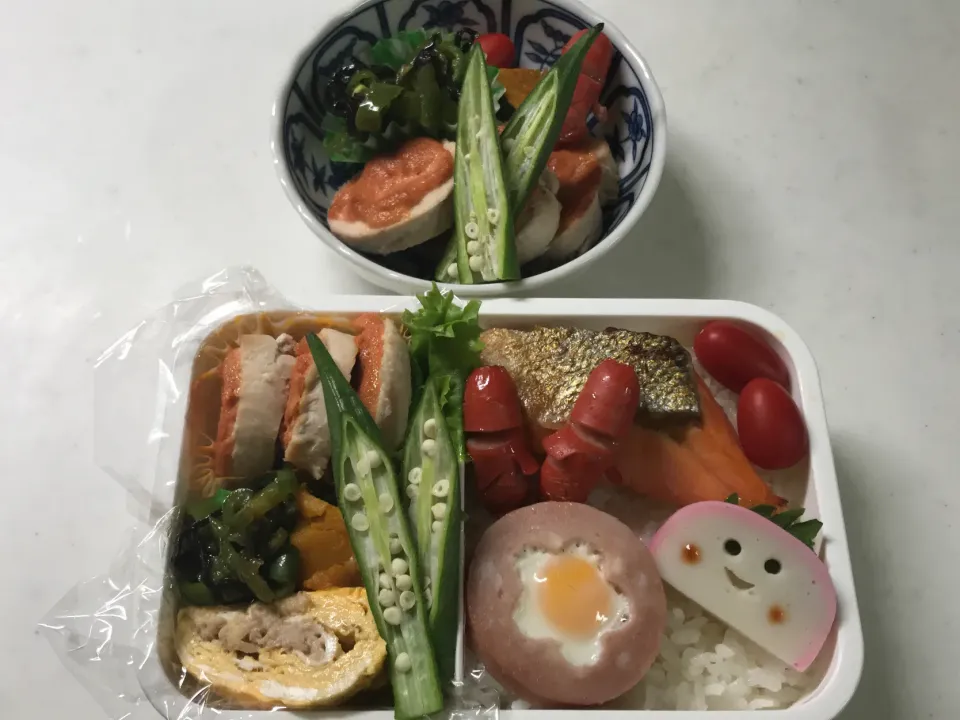 Snapdishの料理写真:2019年11月15日　オレ弁当＆ムスコおきおかず♪|クッキングおやぢさん