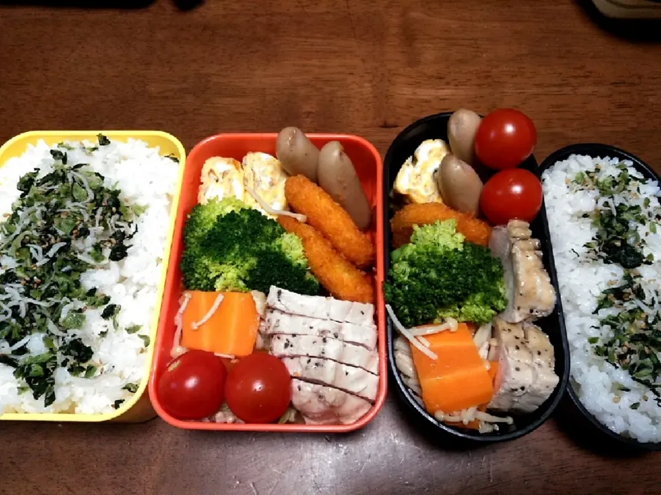 Snapdishの料理写真:娘と息子のお弁当|秀美«シュウビ»さん