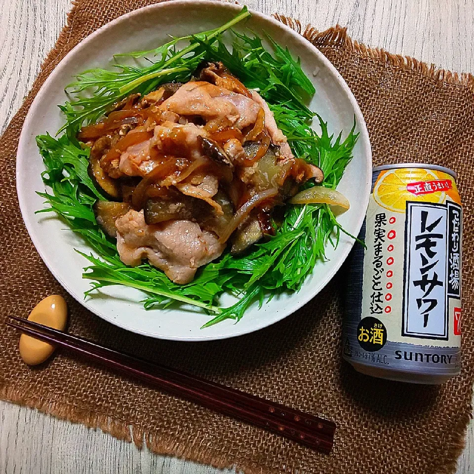 Snapdishの料理写真:蒸ししょうが焼き|真希さん