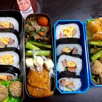 Snapdishの料理写真:旦那と子供のお弁当|ノリさん