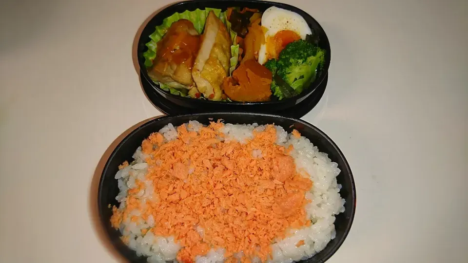 Snapdishの料理写真:★今日のお弁当★
☆鶏肉甘酢ソテー
☆かぼちゃの煮物
☆茹で卵 ☆ブロッコリー
☆鮭フレークご飯 ☆あさげ
☆ヨーグルト|☆Chieco☆さん