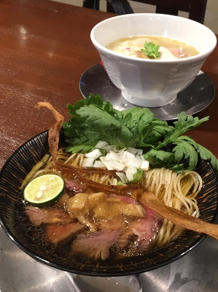 晩ごはん⭐️⭐️⭐️😍                                        牛と松茸の中華そば。おいちっ！|ぽんたさん