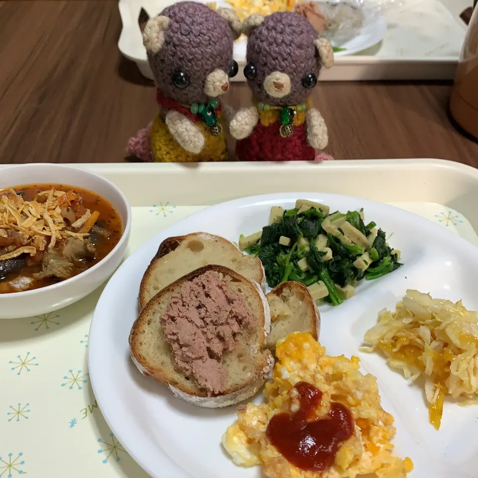 Snapdishの料理写真:お昼ごぱん( ・∇・)|chagashiさん