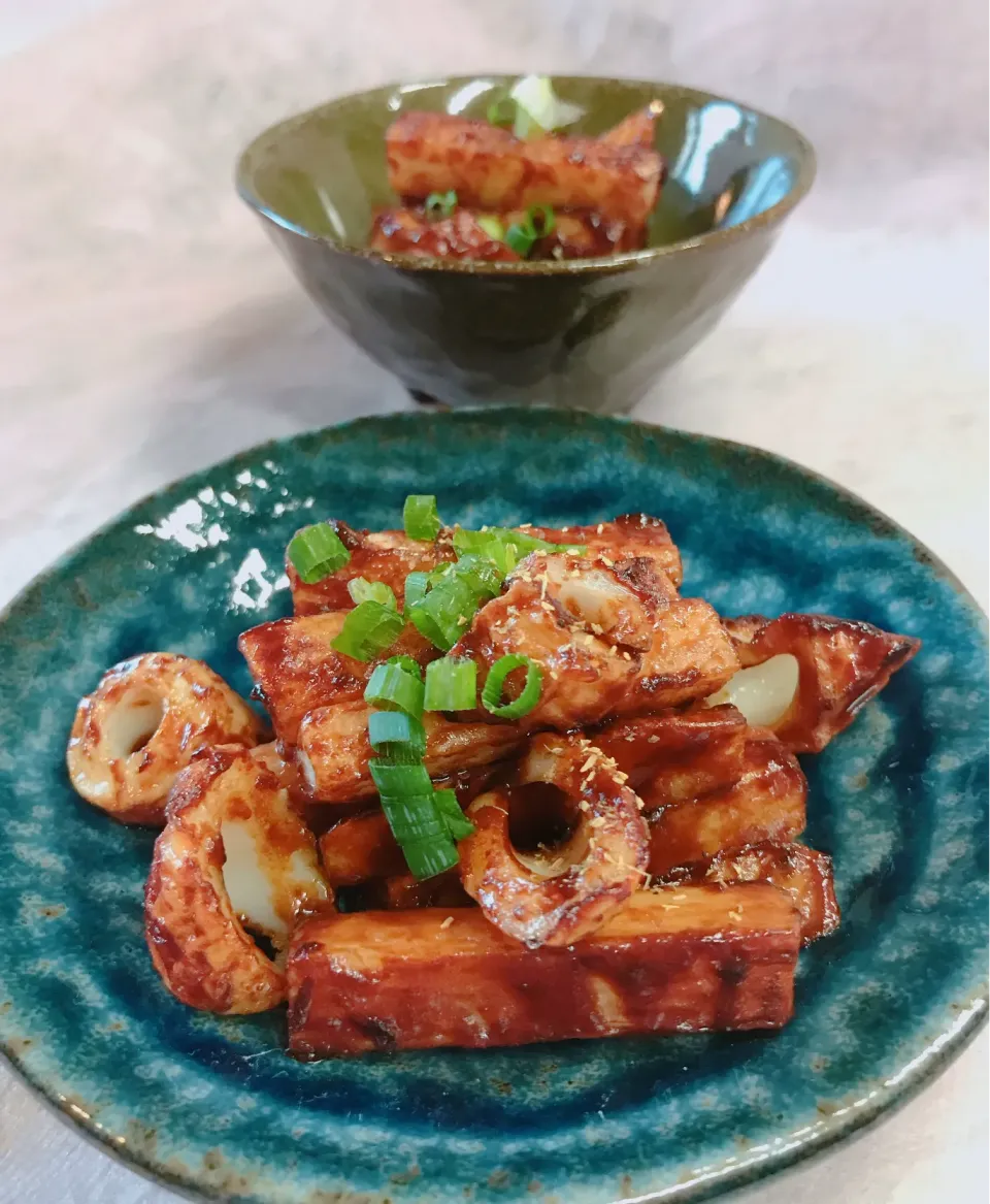 長芋とちくわの甜麺醤炒め|かっちゃん杉さん