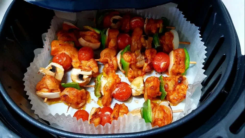 air fryer spicy chicken skewers|steven z.y.さん