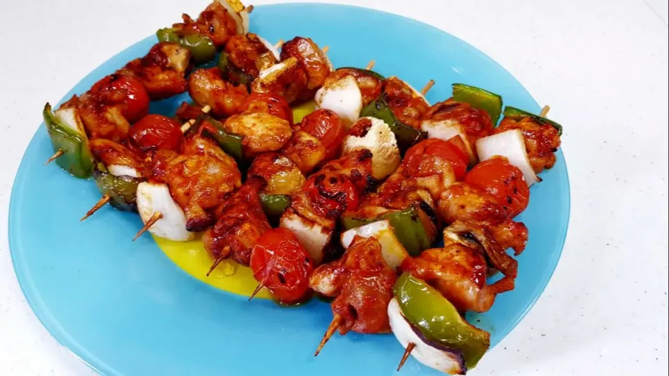 spicy chicken skewers|steven z.y.さん