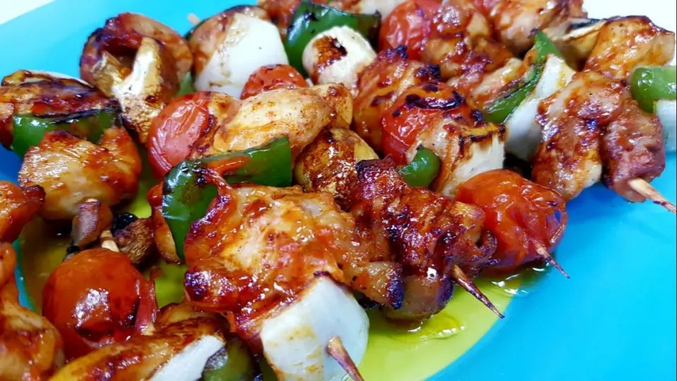 spicy chicken skewers|steven z.y.さん