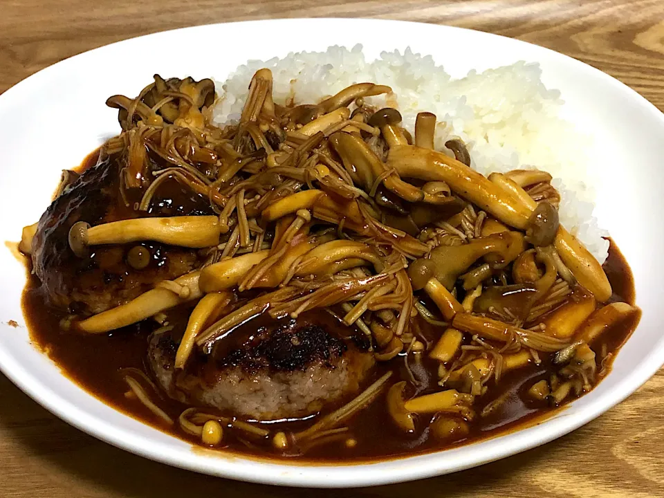 今日の夕食 ☆ハンバーグライス|まぁたんさん