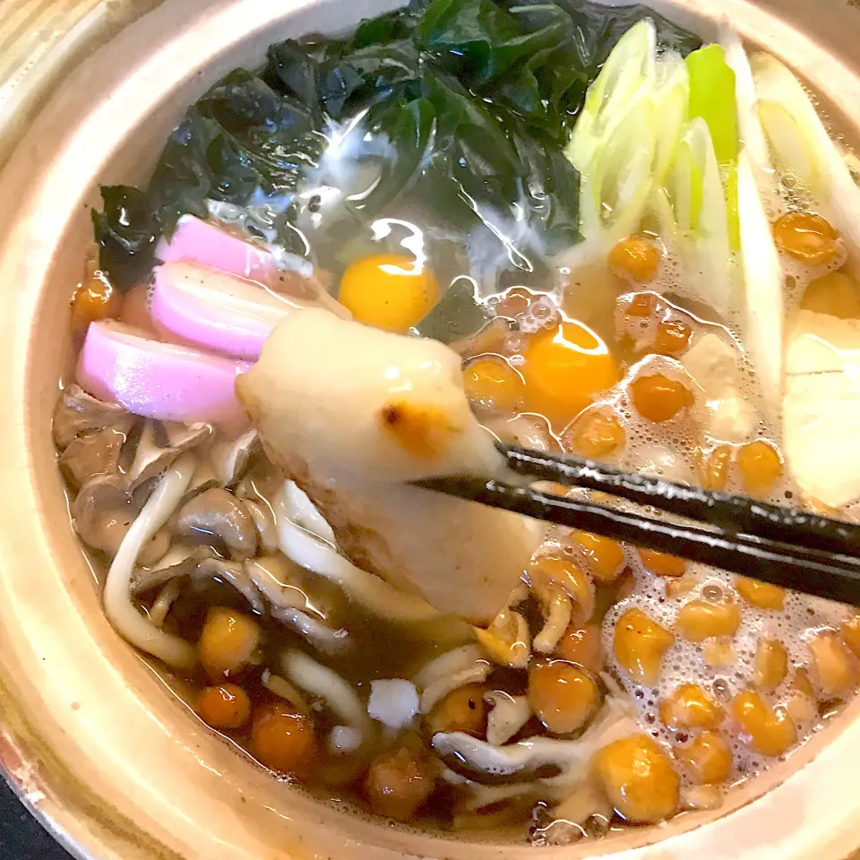 鍋焼き力餅うどん|シュトママさん