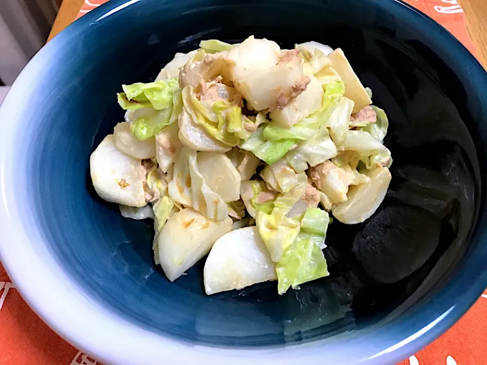 えいぽんの料理 蕪の丸ごとツナマヨ醤油炒め🌟|えいぽんさん