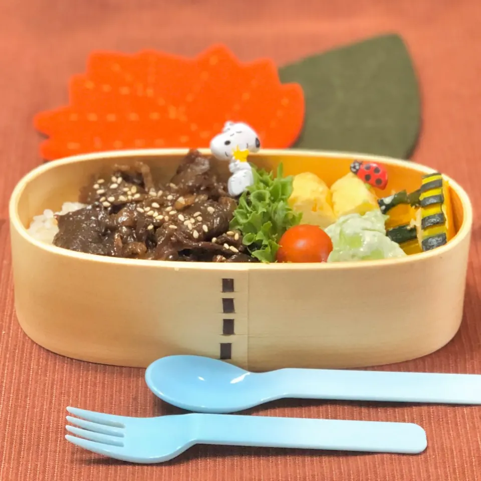 牛しぐれ煮☘のお弁当💙　11/17日|sweet homeさん