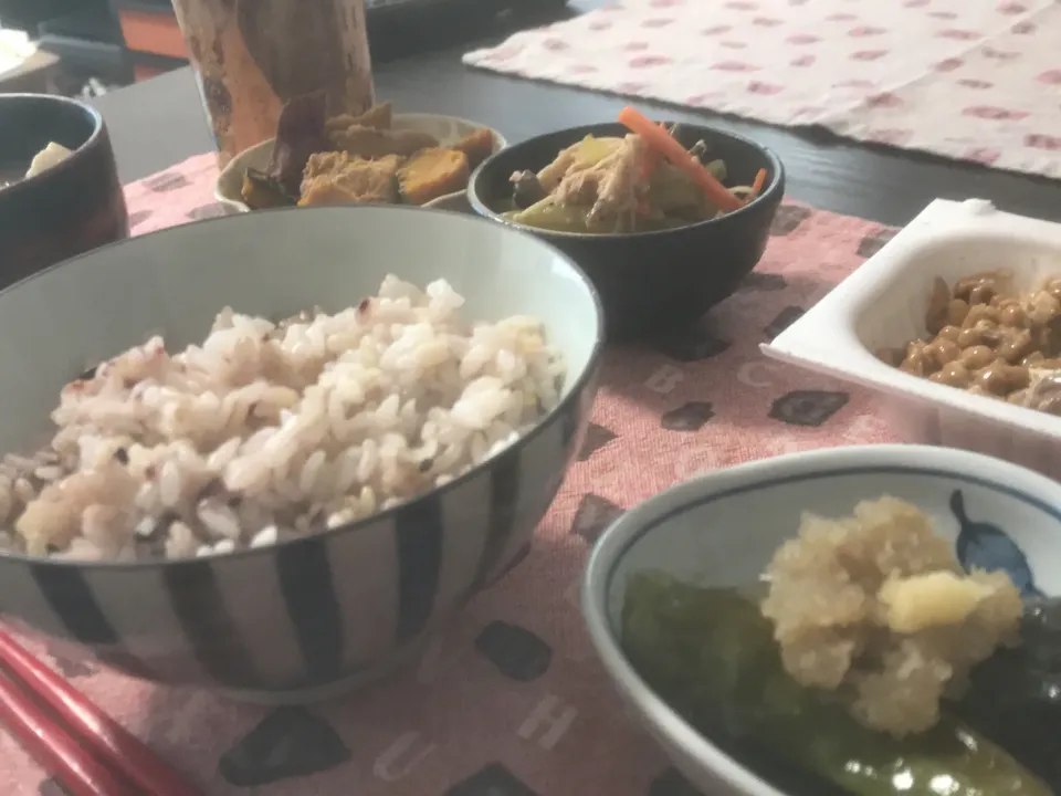 Snapdishの料理写真:残り物でお昼ご飯。|Hideさん