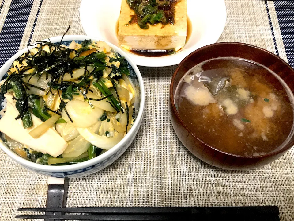 サラダチキンの親子丼定食|Tak@さん