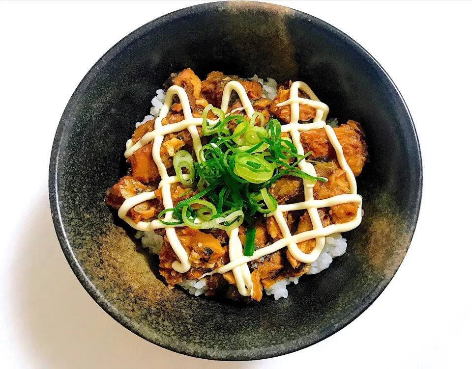 鯖の味噌煮丼|( ・ε・)さん