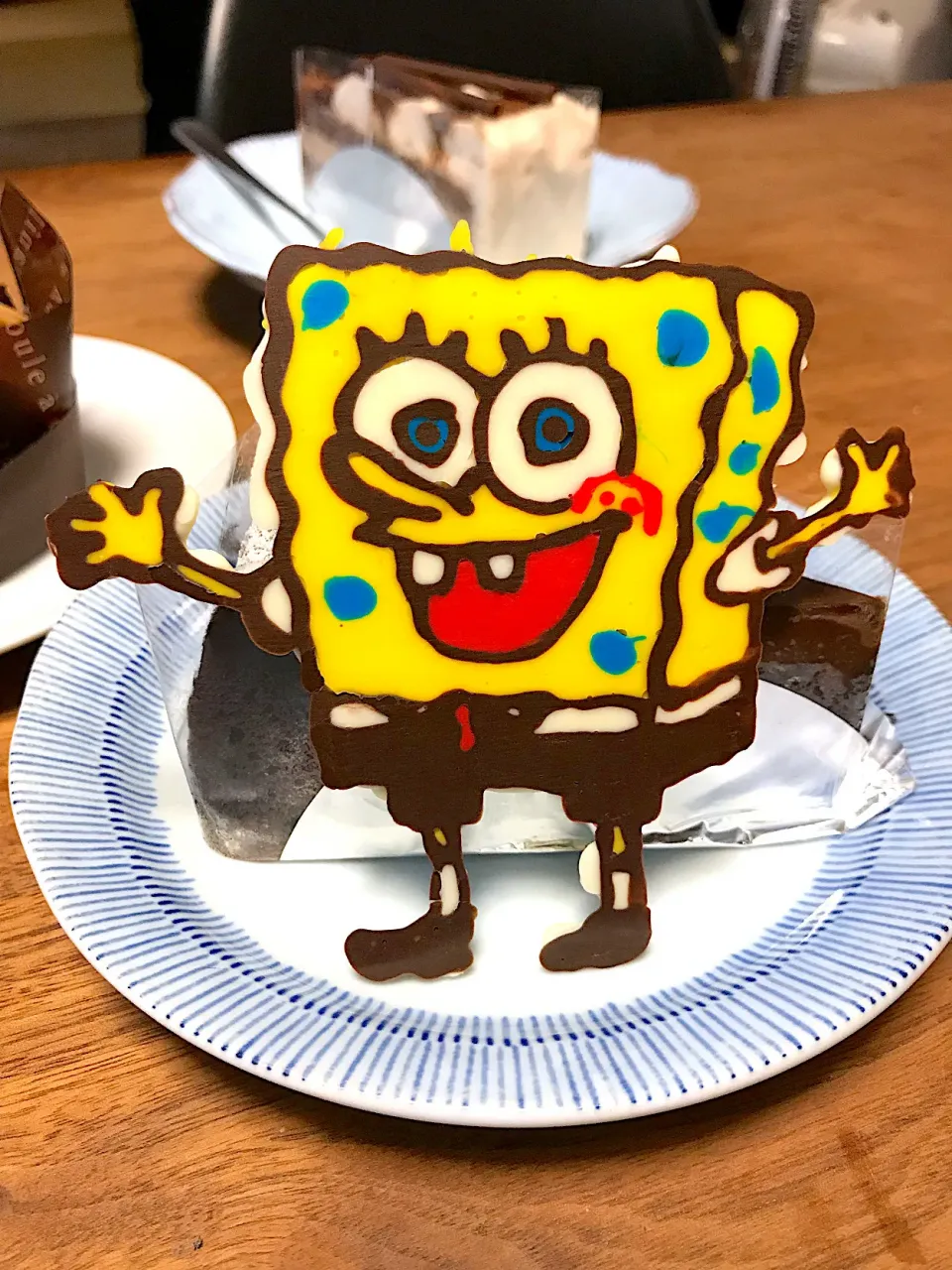 Snapdishの料理写真:チョコペンでスポンジボブ＊|やぁさん