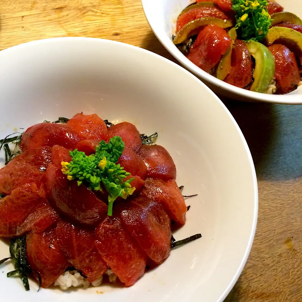 #vegan 
トマト漬け丼🍅|makiko_aさん