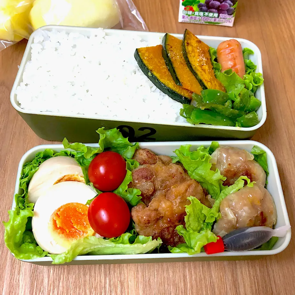 Snapdishの料理写真:高3男子のお弁当 豚竜田揚げ|チャコさん