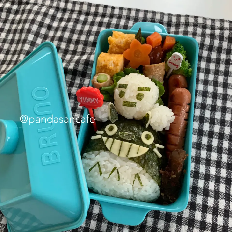 Snapdishの料理写真:姫弁❤️トトロ×雪だるまおにぎり弁当|あおぱんださん