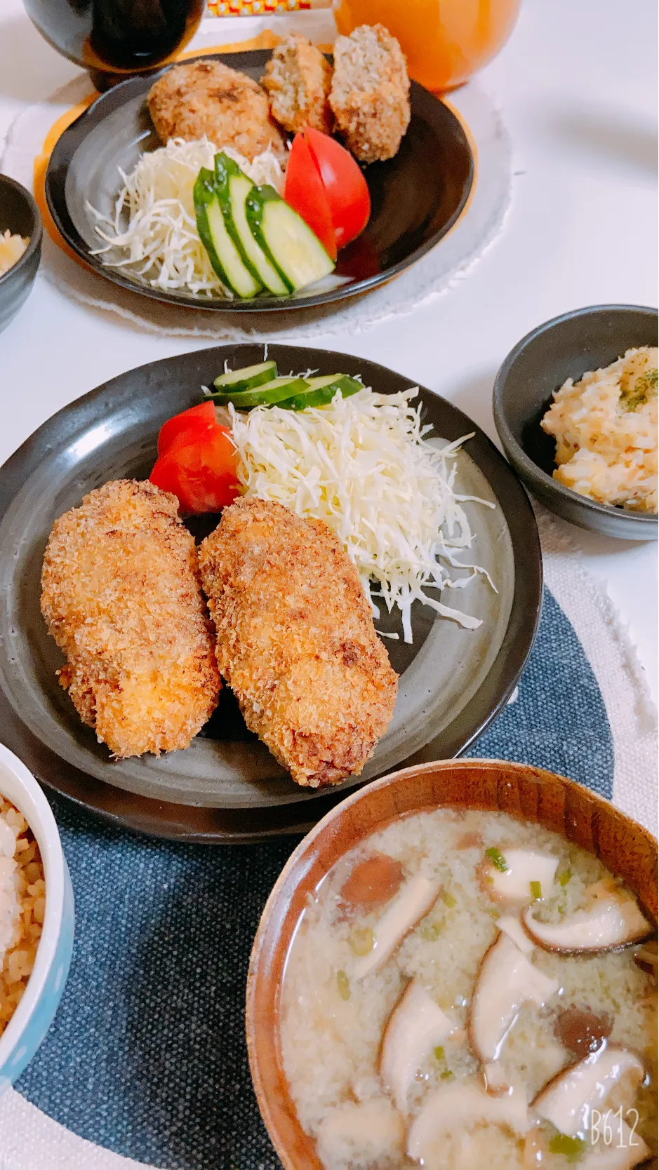 今日の晩御飯😋人生初の手作りメンチカツ笑笑|ゆきさん