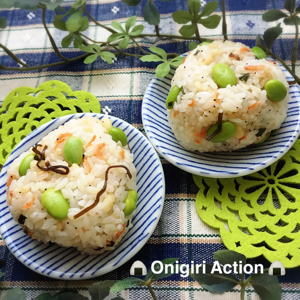 Snapdishの料理写真:Onigiri Action 2019 噛むほど味わうカルシウムたっぷりお握り|kyoroさん