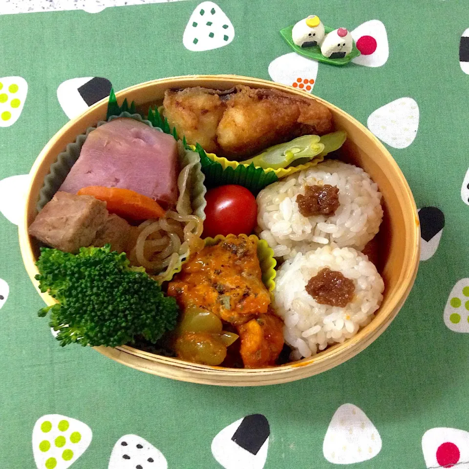 昨日のお弁当😊 #わっぱ弁当  #夫弁当  #地味弁当  #おにぎりアクション2019|naonaomimichanさん