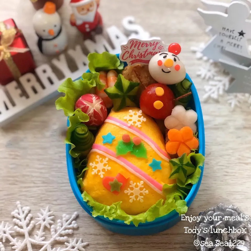 Snapdishの料理写真:クリスマスツリーのオムすびでOnigiriAction🎄|seaさん