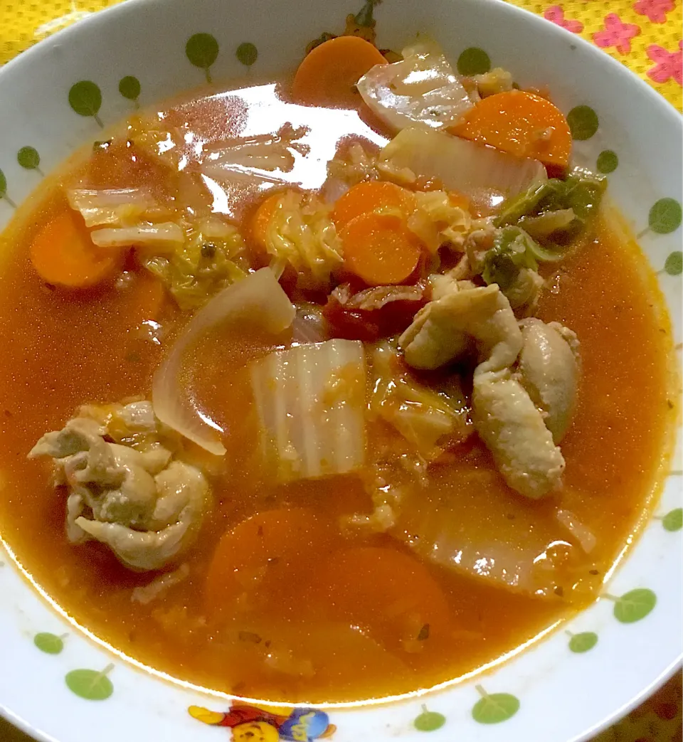 鶏とシーフードと白菜のトマト煮|掛谷節子さん