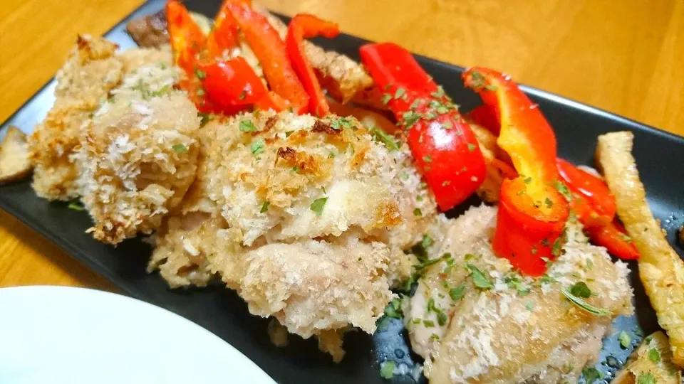 鶏のからあげ&焼き野菜|ぴくるすさん