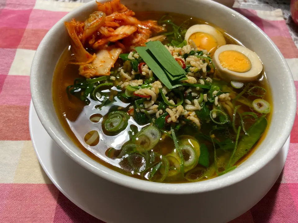 お魚ミンチを使ったキムチラーメン|ハルのただ飯さん