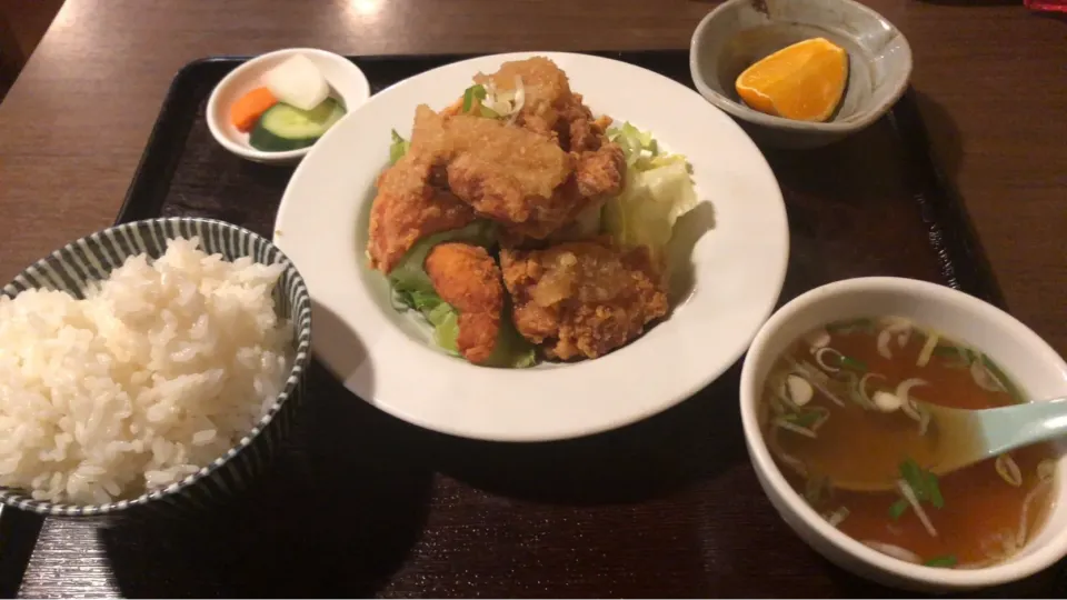 唐揚げおろしポン酢定食|おっちさん