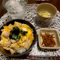 親子丼　きんぴらごぼう　白菜のサラダ|hiroさん