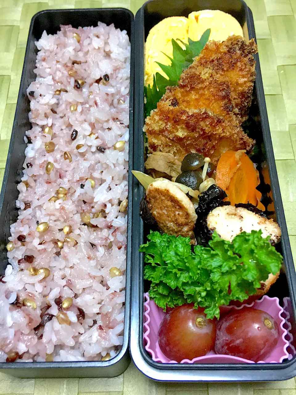 お弁当　大和芋と明太子の磯辺焼き|keikekeさん