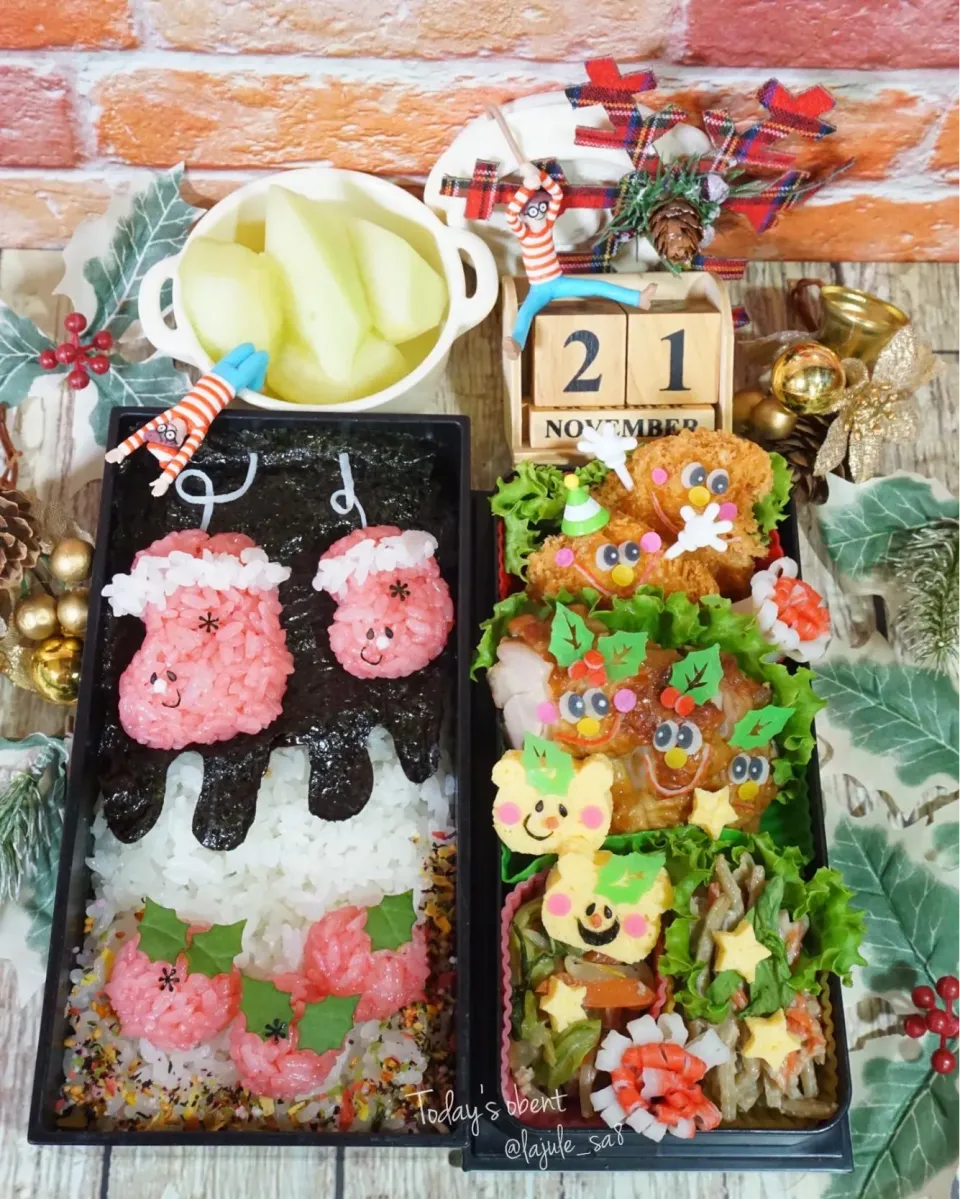 Snapdishの料理写真:クリスマス🎄オーナメント🎄ぉ弁当|La-Jule Sa8さん