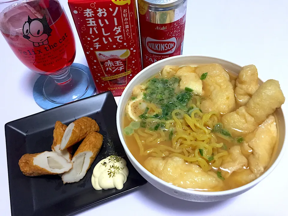 Snapdishの料理写真:今宵は、うす揚げ札幌風ラーメン🍜|Kojiさん