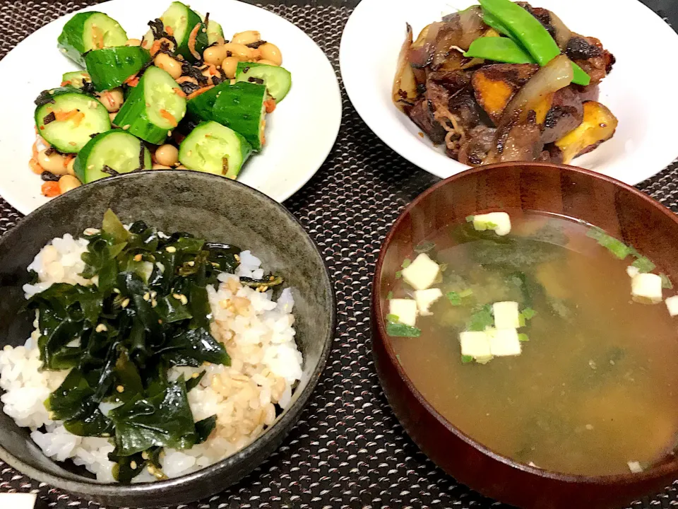 サツマイモで塩バタ肉じゃが風定食|Tak@さん