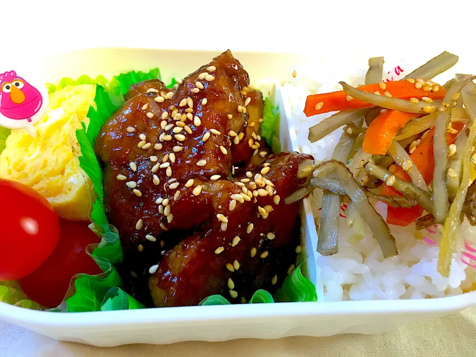 煮豚の照り焼き弁当|かりんかさん