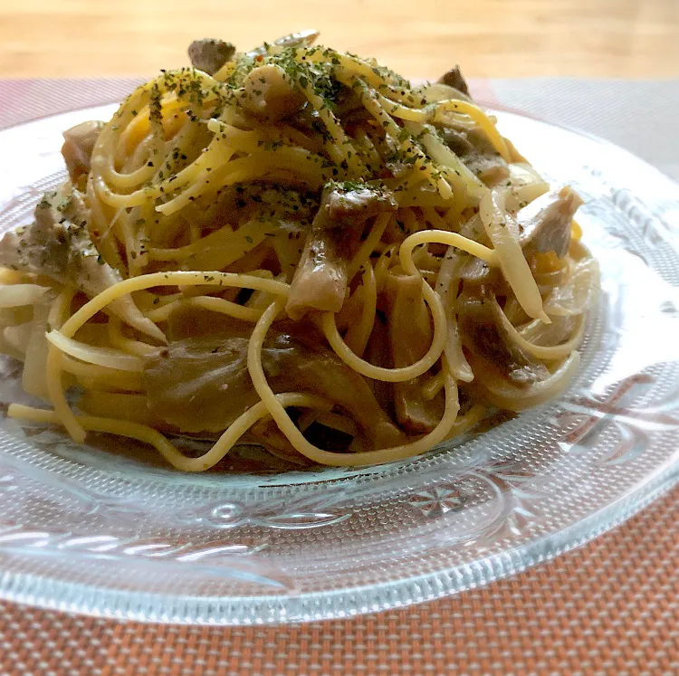 Snapdishの料理写真:きのこの和風クリームパスタ|❁❁❁さん