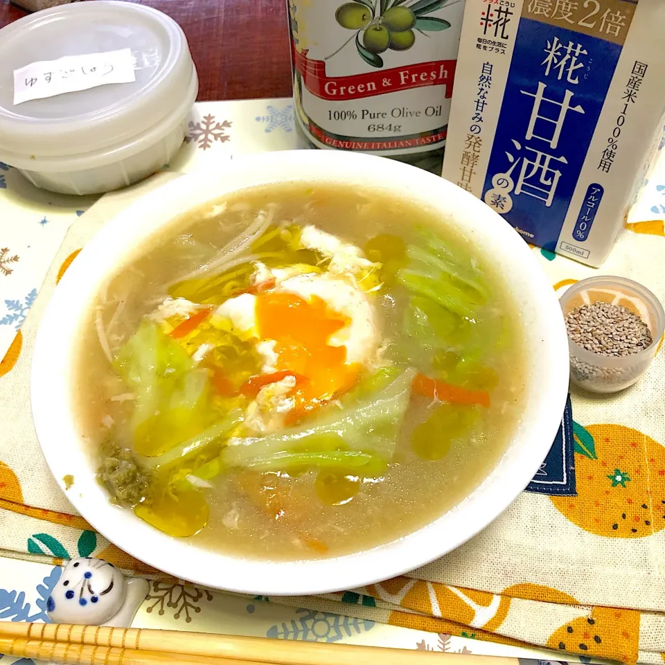 Snapdishの料理写真:糀甘酒の野菜スープ|あきとんとんさん