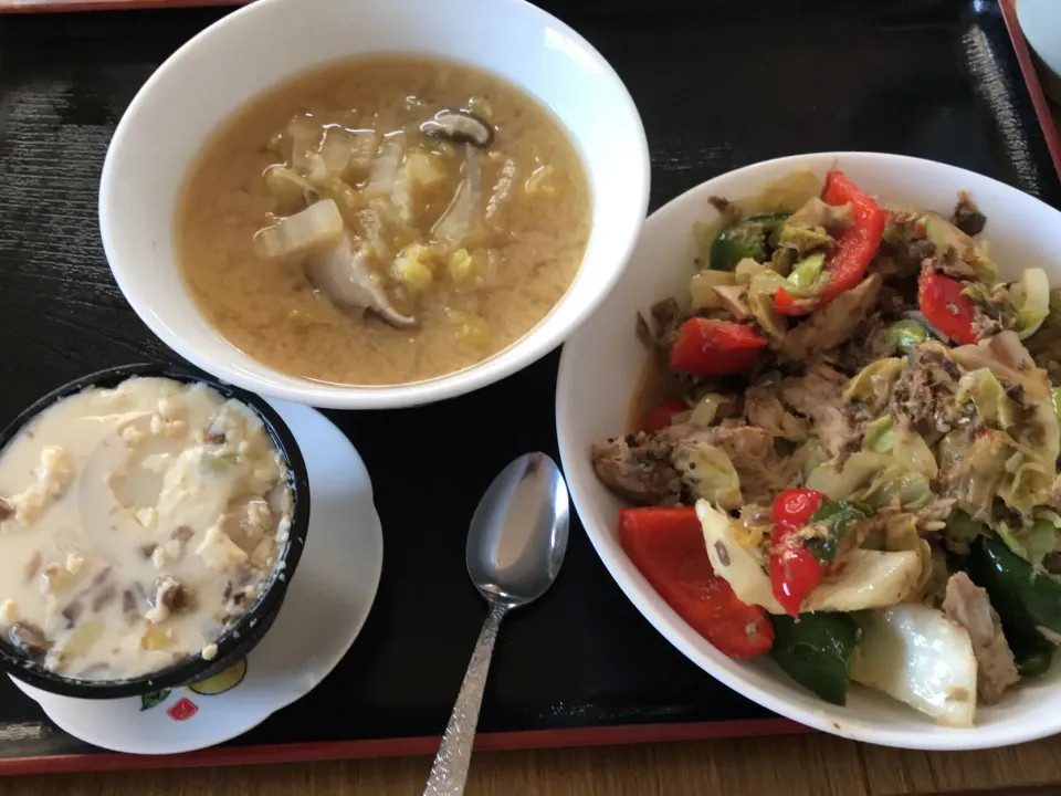 Snapdishの料理写真:糖質制限の昼食|ari526msxさん