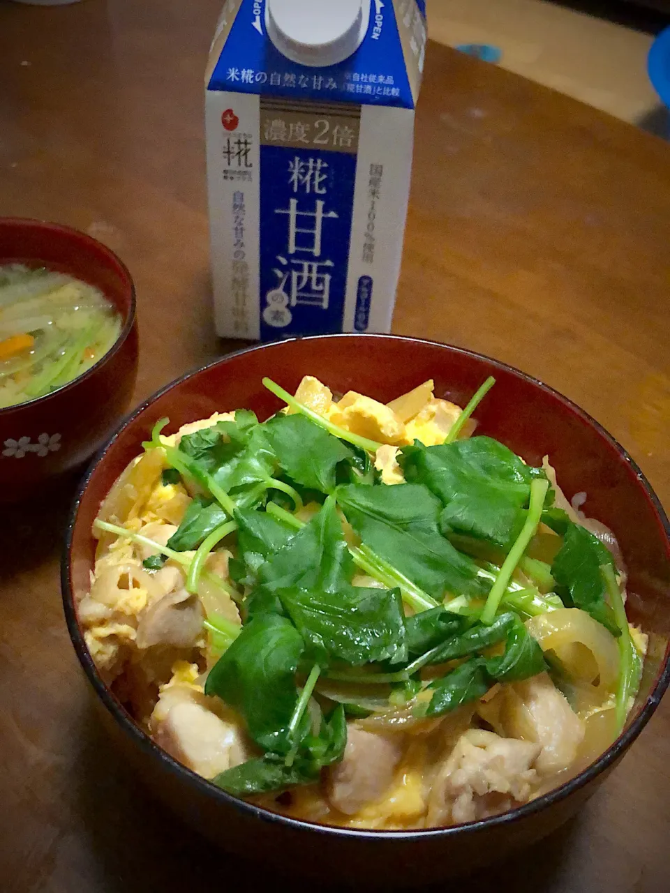 プラス糀　甘酒の素で親子丼|あっちゃんさん