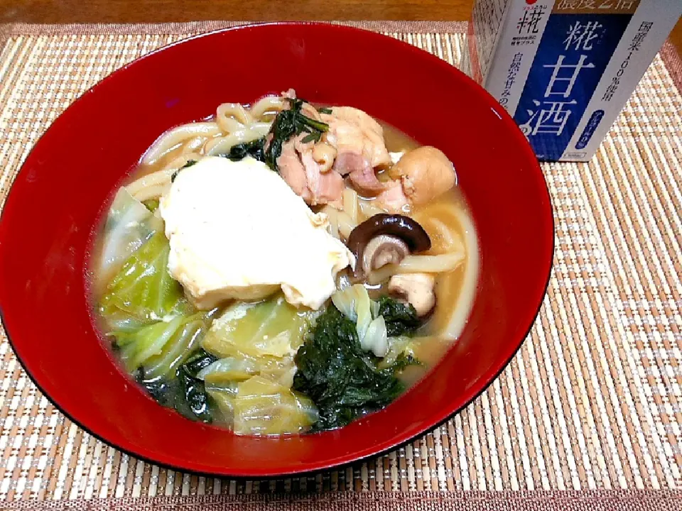 麹甘酒の素で、粕汁風煮込みうどん|秀美«シュウビ»さん